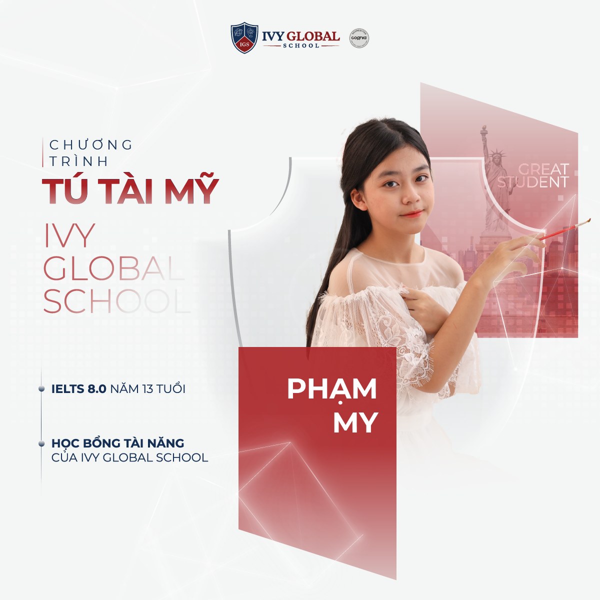 GÓC HỌC SINH | PHẠM MY – HỌC SINH HỆ TÀI NĂNG, ĐẠT IELTS 8.0 NĂM 13 TUỔI