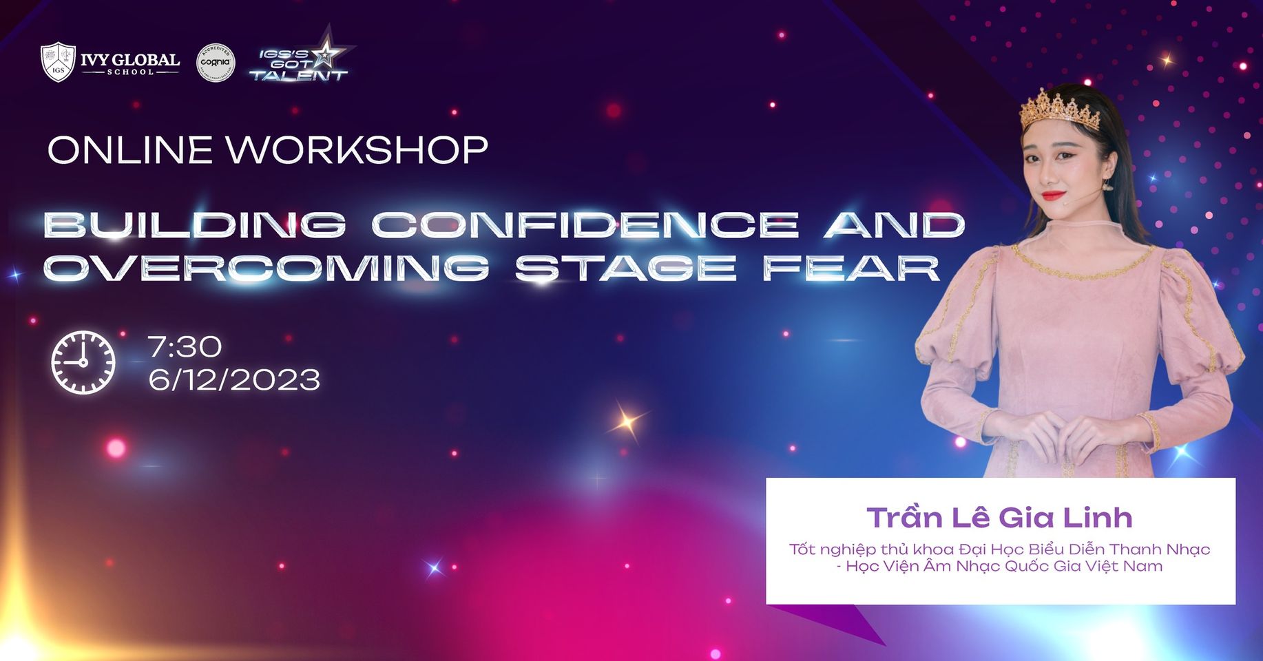 Workshop Online: Xây Dựng Lòng Tự Tin và Vượt Qua Nỗi Sợ Sân Khấu!