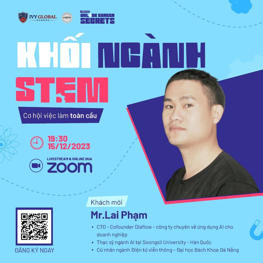 GẶP GỠ KHÁCH MỜI ĐẶC BIỆT TẠI WORKSHOP “KHỐI NGÀNH STEM – CƠ HỘI LÀM VIỆC TOÀN CẦU”